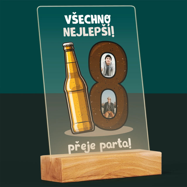 Fotokoláž: 18 Pivo - Tisk Na Akrylovém Skle
