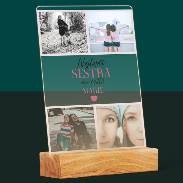 Fotokoláž: Nejlepší Sestra - Tisk Na Akrylovém Skle