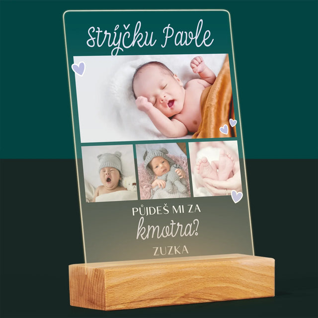 Fotokoláž: Půjdeš Mi Za Kmotra - Tisk Na Akrylovém Skle
