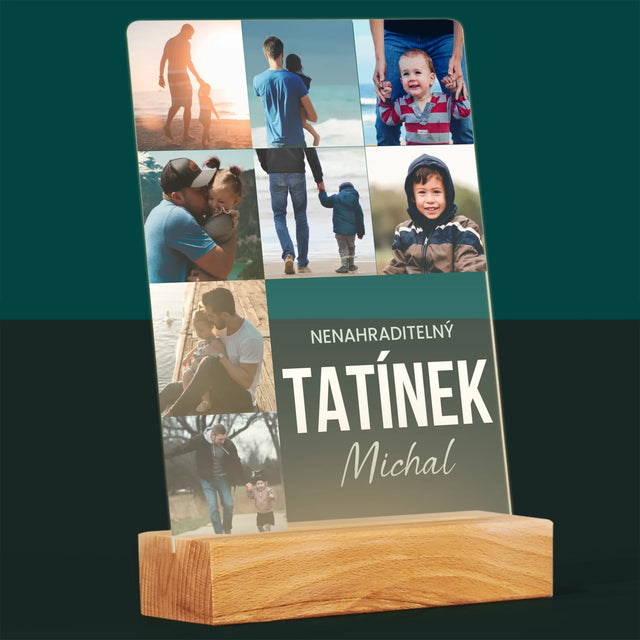 Fotokoláž: Nenahraditelný Tatínek - Tisk Na Akrylovém Skle