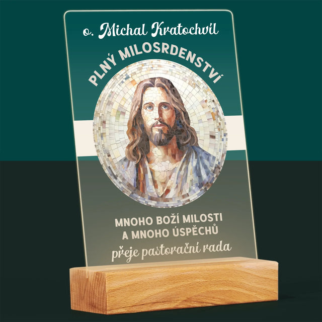 Jméno A Nápis: Důstojný Pán Plný Milosrdenství - Tisk Na Akrylovém Skle