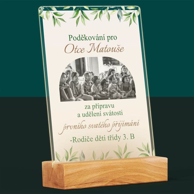 Fotka A Textem: Poděkování Pro Kněze Přijímání - Tisk Na Akrylovém Skle