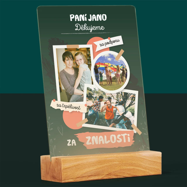 Fotokoláž: Děkujeme Za Znalosti - Tisk Na Akrylovém Skle