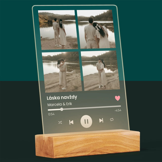 Fotokoláž: Spotify 4 Fotky - Tisk Na Akrylovém Skle
