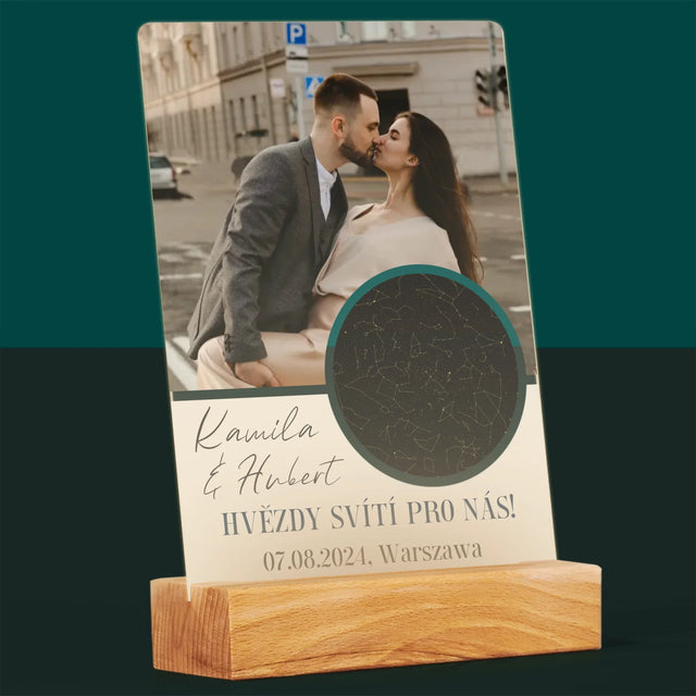 Hvězdná Mapa: Hvězdy Svítí Pro Nás - Tisk Na Akrylovém Skle