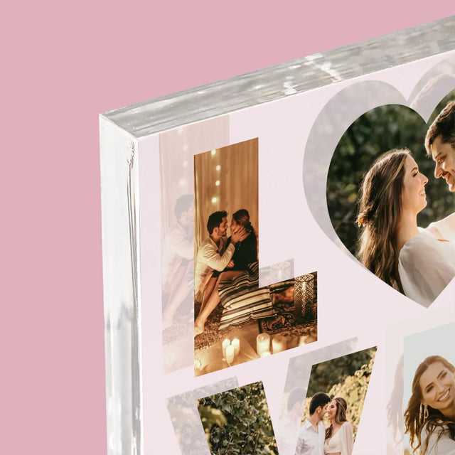 Slovo Z Fotek: Love - Akrylový Blok