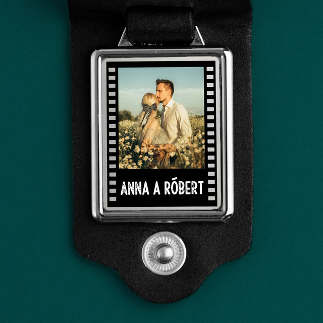 Fotokoláž: Film - Kožená Klíčenka S Fotografií