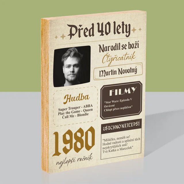 Obálka Časopisu: Před 40 Lety - Tisk Na Dřevo