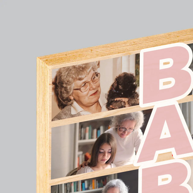 Fotokoláž: Babička - Tisk Na Dřevo