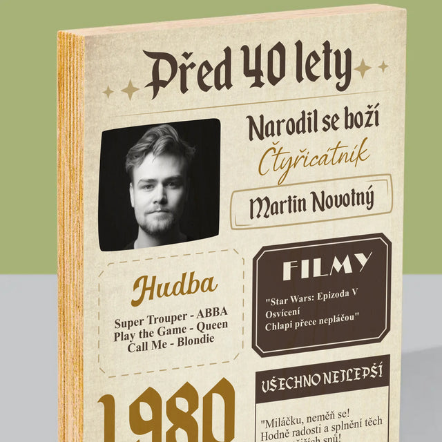 Obálka Časopisu: Před 40 Lety - Tisk Na Dřevo