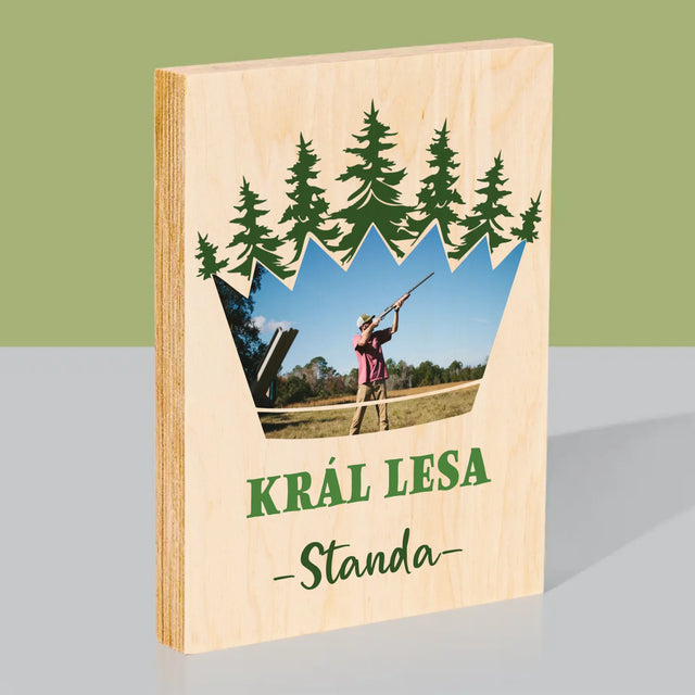 Tvar Z Fotek: Král Lesa - Tisk Na Dřevo