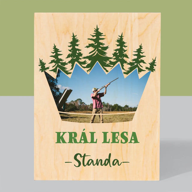 Tvar Z Fotek: Král Lesa - Tisk Na Dřevo