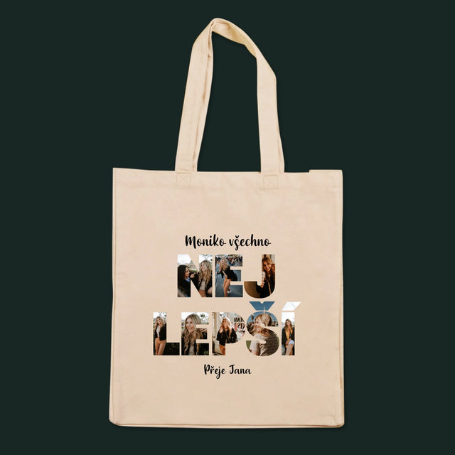 Slovo Z Fotek: Všechno Nejlepší - Plátěná Taška