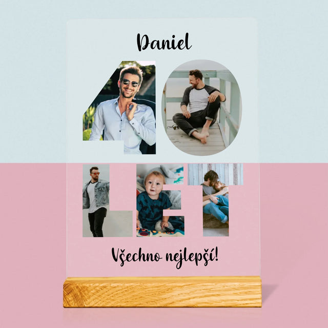 Slovo Z Fotek: 40 Let Z Tvých Fotek - Tisk Na Akrylovém Skle