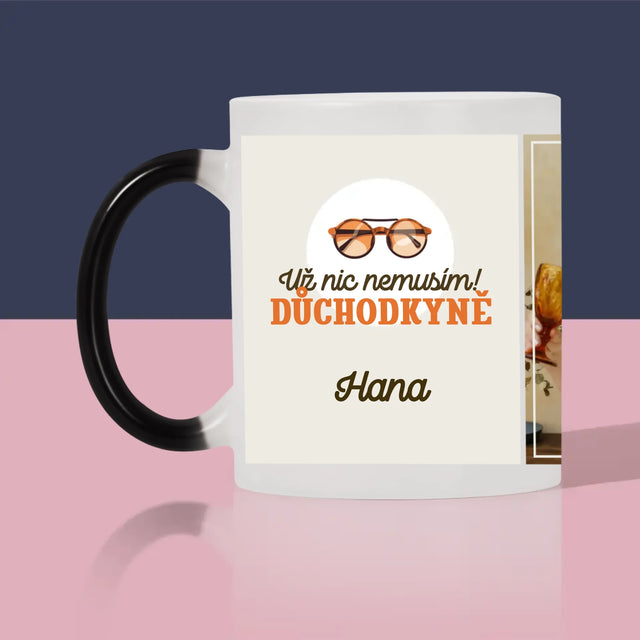 Fotka A Textem: Už Nic Nemusím! Důchodkyně - Hrnek