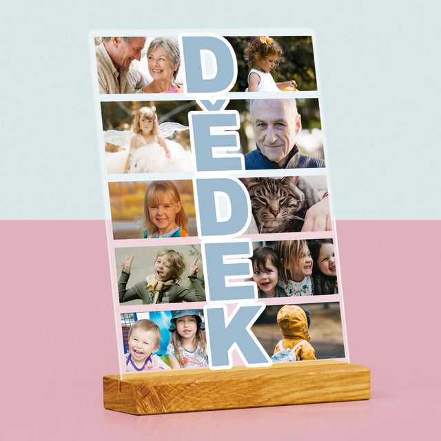 Fotokoláž: Dědeček - Tisk Na Akrylovém Skle