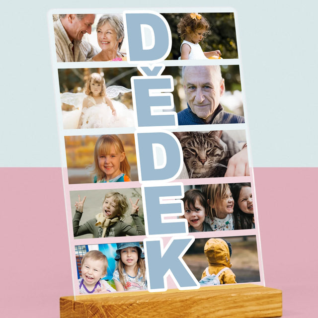Fotokoláž: Dědeček - Tisk Na Akrylovém Skle