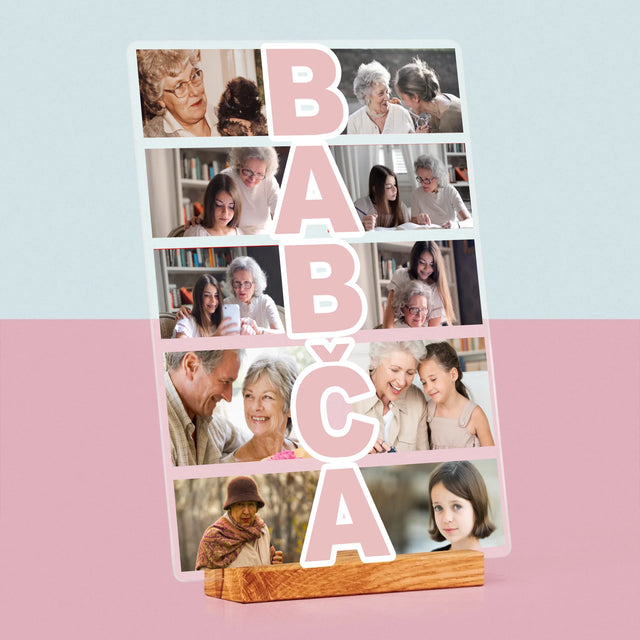 Fotokoláž: Babička - Tisk Na Akrylovém Skle