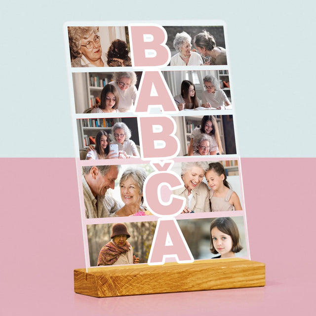 Fotokoláž: Babička - Tisk Na Akrylovém Skle