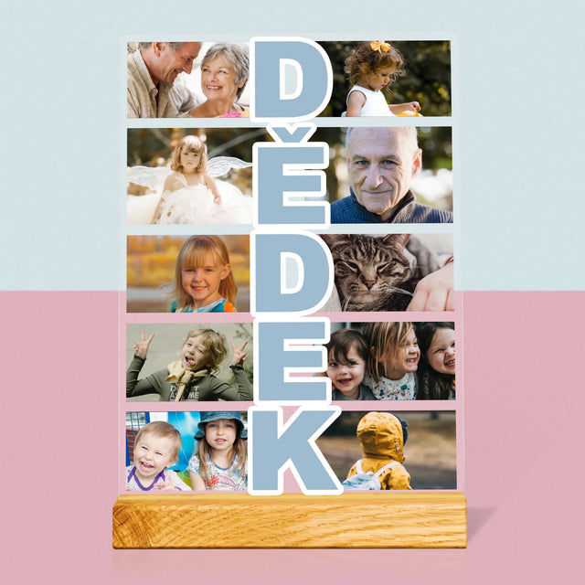 Fotokoláž: Dědeček - Tisk Na Akrylovém Skle