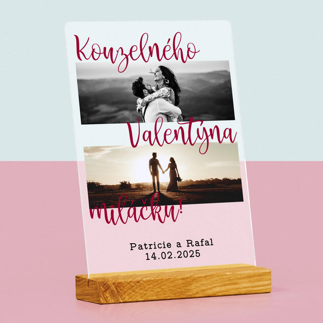Fotokoláž: Kouzelného Valentýna - Tisk Na Akrylovém Skle