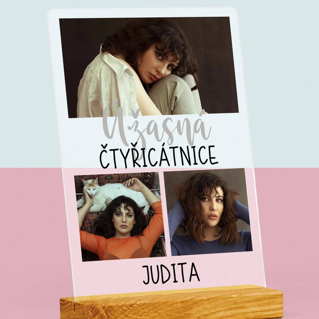 Fotokoláž: Úžasná Čtyřicátnice - Tisk Na Akrylovém Skle