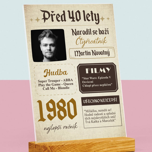 Obálka Časopisu: Před 40 Lety - Tisk Na Akrylovém Skle