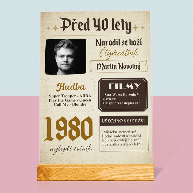 Obálka Časopisu: Před 40 Lety - Tisk Na Akrylovém Skle