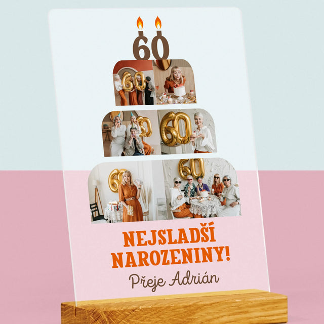 Tvar Z Fotek: Nejsladší Narozeniny - Tisk Na Akrylovém Skle