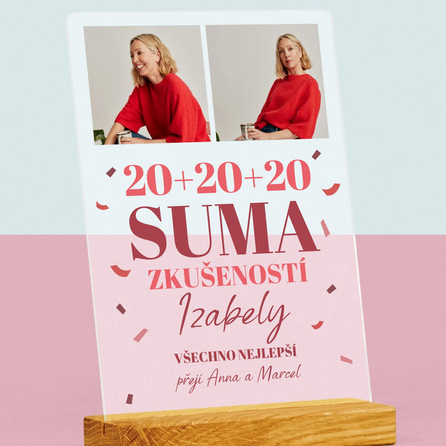 Fotokoláž: Suma Zkušeností - Tisk Na Akrylovém Skle