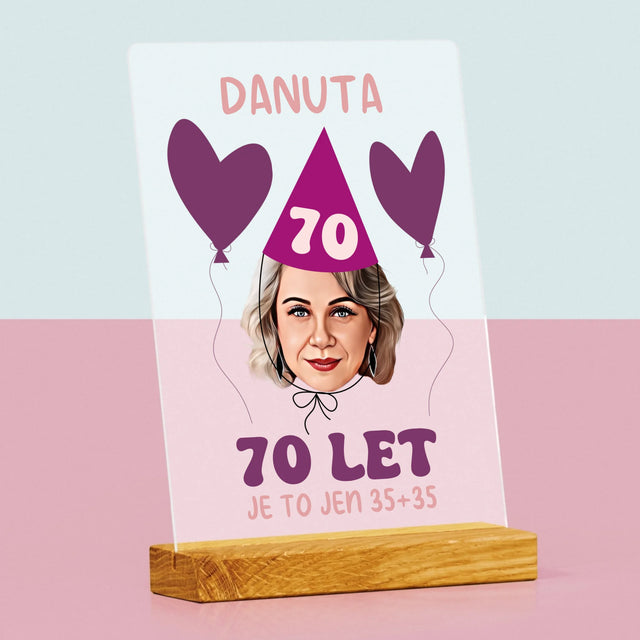 Tvoje Postava: Narozeninový Portrét - Tisk Na Akrylovém Skle