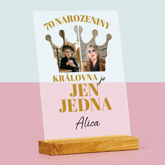 Tvar Z Fotek: 70. Narozeniny Královna - Tisk Na Akrylovém Skle