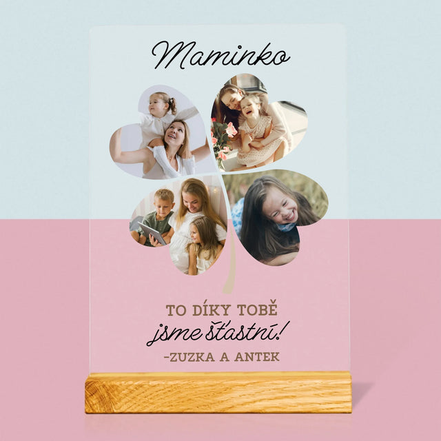 Fotokoláž: Mami, To Díky Tobě Jsme Šťastní! - Tisk Na Akrylovém Skle