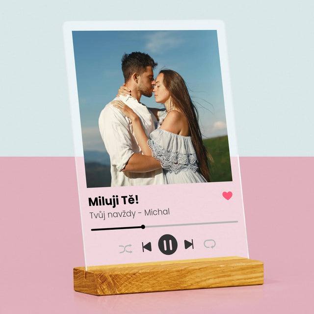 Fotka S Textem: Spotify Milostní - Tisk Na Akrylovém Skle