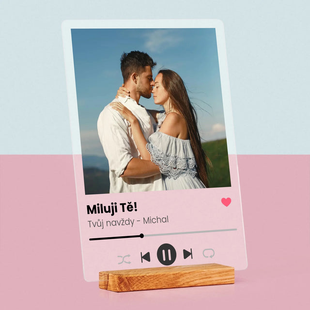 Fotka S Textem: Spotify Milostní - Tisk Na Akrylovém Skle