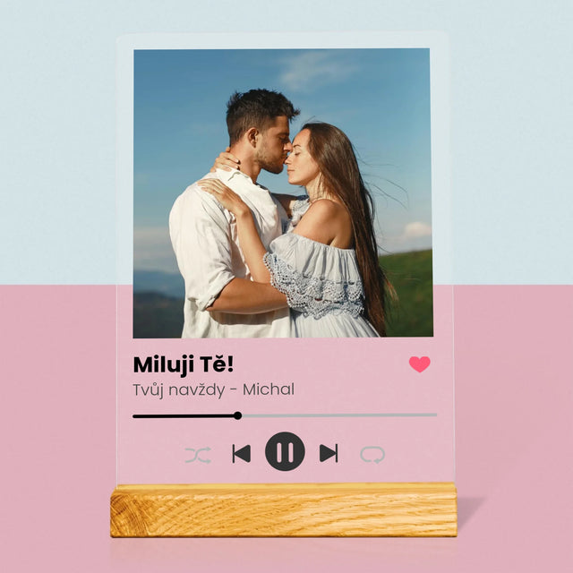 Fotka S Textem: Spotify Milostní - Tisk Na Akrylovém Skle
