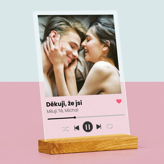 Fotka S Textem: Spotify Pro Dívku - Tisk Na Akrylovém Skle