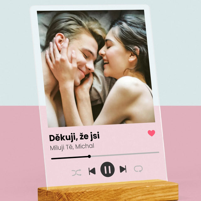Fotka S Textem: Spotify Pro Dívku - Tisk Na Akrylovém Skle