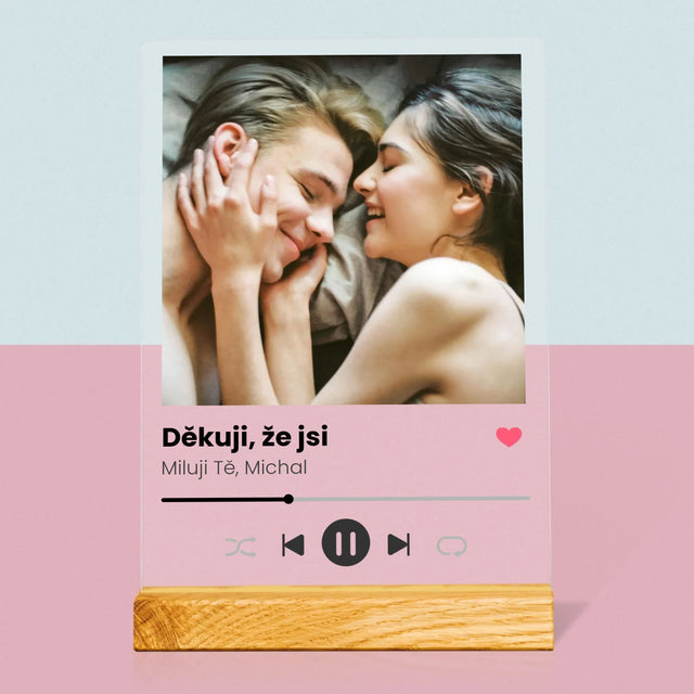 Fotka S Textem: Spotify Pro Dívku - Tisk Na Akrylovém Skle