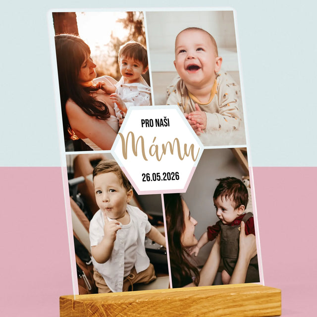 Fotokoláž: Pro Naši Mámu - Tisk Na Akrylovém Skle