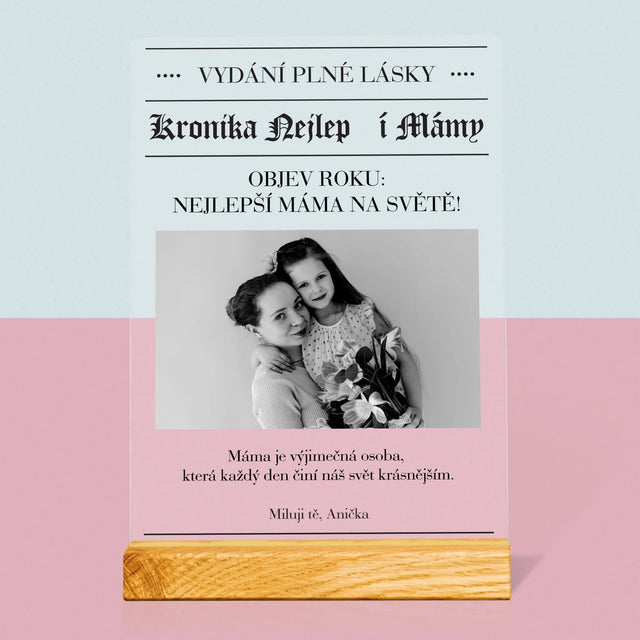 Obálka Časopisu: Kronika Nejlepší Mámy - Tisk Na Akrylovém Skle