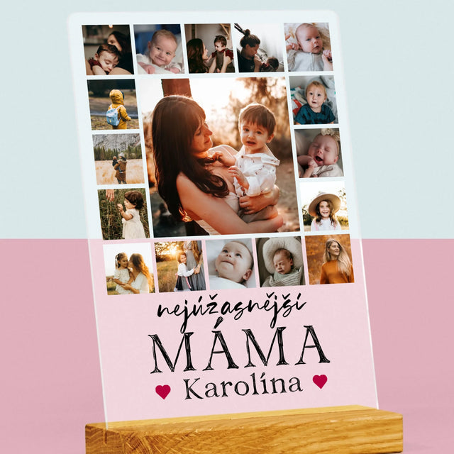 Fotokoláž: Nejúžasnější Máma - Tisk Na Akrylovém Skle
