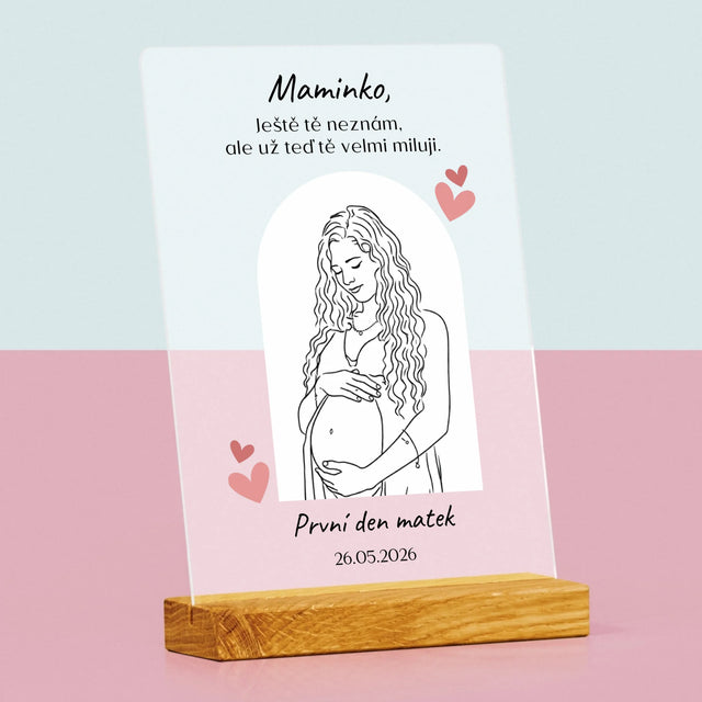 Fotka S Textem: Lineart Pro Maminku - Tisk Na Akrylovém Skle