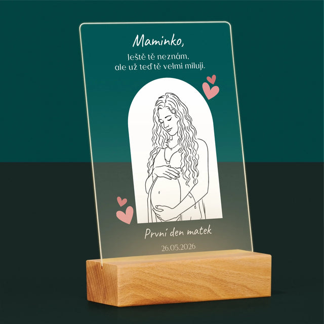 Fotka S Textem: Lineart Pro Maminku - Tisk Na Akrylovém Skle