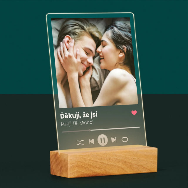 Fotka S Textem: Spotify Pro Dívku - Tisk Na Akrylovém Skle