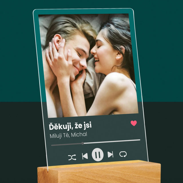 Fotka S Textem: Spotify Pro Dívku - Tisk Na Akrylovém Skle
