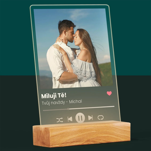 Fotka S Textem: Spotify Milostní - Tisk Na Akrylovém Skle