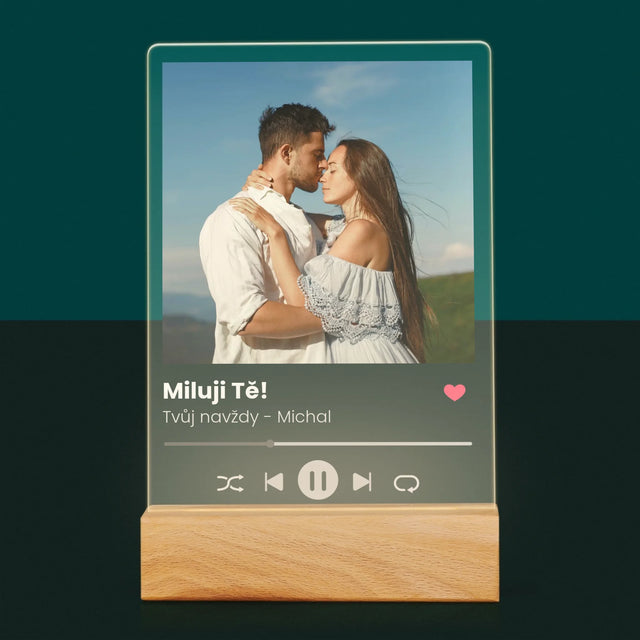 Fotka S Textem: Spotify Milostní - Tisk Na Akrylovém Skle
