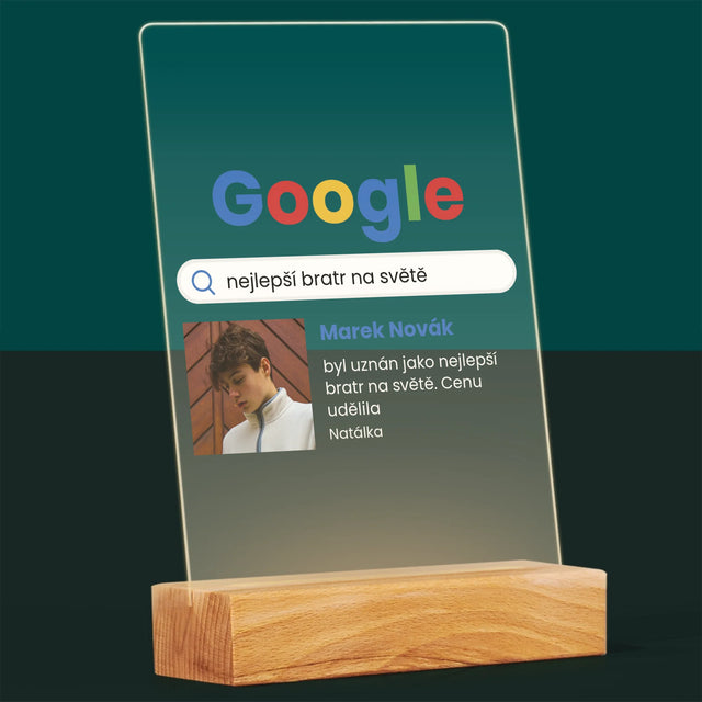 Fotka S Textem: Nejlepší Bratr Výsledek Google - Tisk Na Akrylovém Skle
