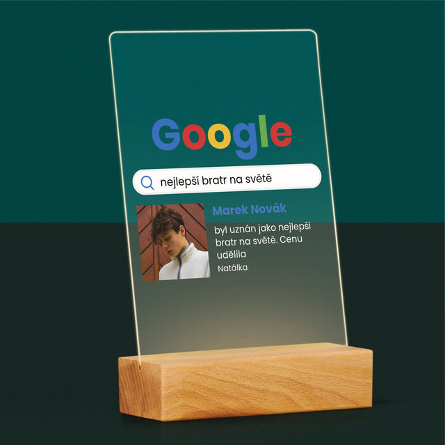 Fotka S Textem: Nejlepší Bratr Výsledek Google - Tisk Na Akrylovém Skle